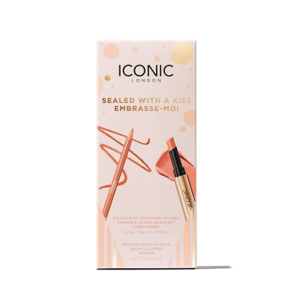 ICONIC LONDON Sealed with a Kiss Gift Set | Includes Melting Touch Lip Balm (Undone) and Fuller Pout Sculpting - dailyvitalstore