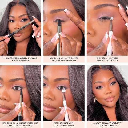 ICONIC LONDON Smokey Eye Duo Eyeliner | Creamy, Easy to Blend 2-in-1 Eyeliner Crayon, Water Resistant, Cruelty Free, Vegan Makeup (Spiced Plum) 0.027 oz - dailyvitalstore