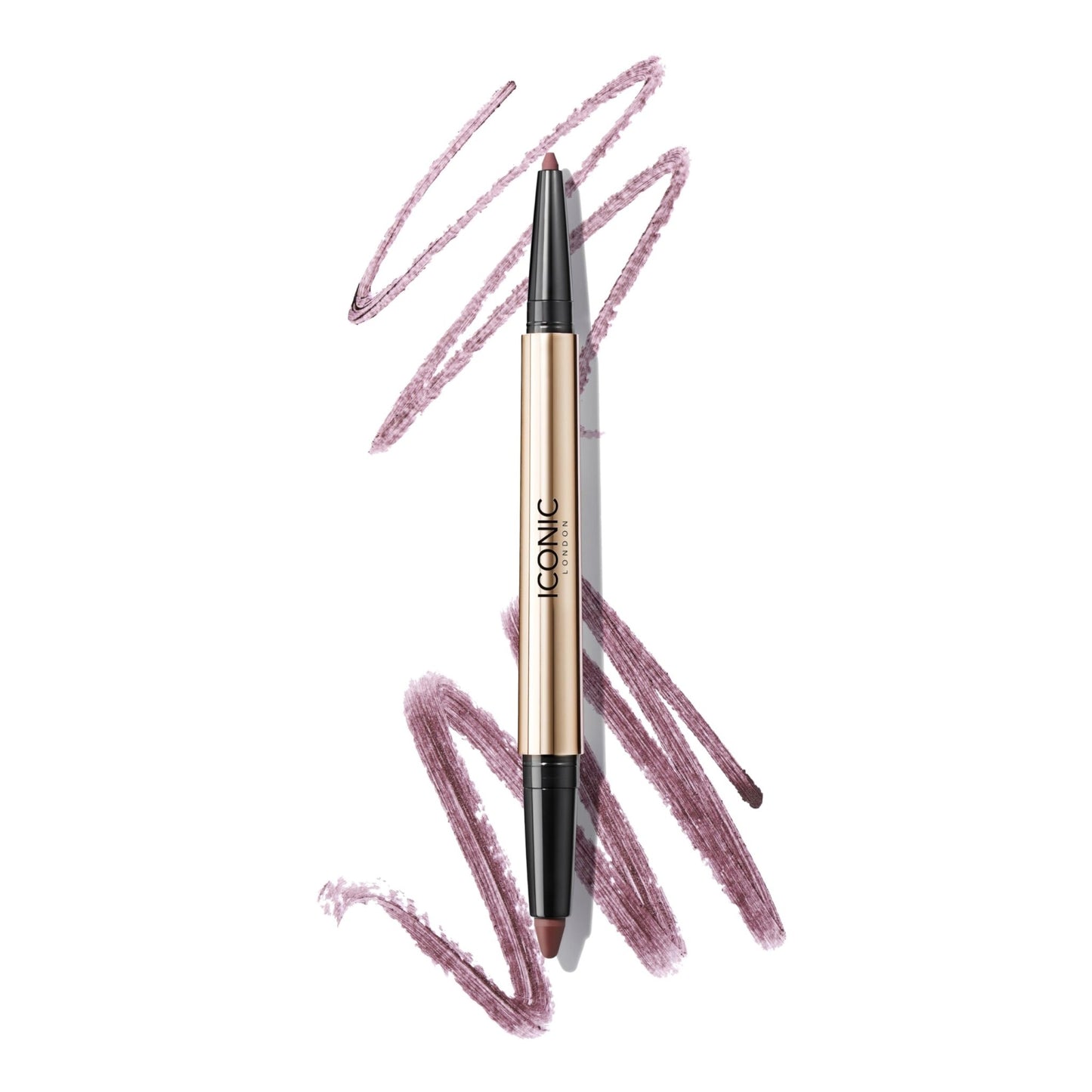 ICONIC LONDON Smokey Eye Duo Eyeliner | Creamy, Easy to Blend 2-in-1 Eyeliner Crayon, Water Resistant, Cruelty Free, Vegan Makeup (Spiced Plum) 0.027 oz - dailyvitalstore