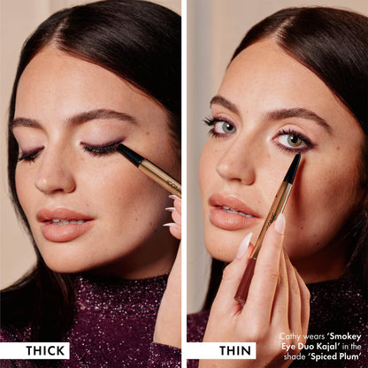 ICONIC LONDON Smokey Eye Duo Eyeliner | Creamy, Easy to Blend 2-in-1 Eyeliner Crayon, Water Resistant, Cruelty Free, Vegan Makeup (Spiced Plum) 0.027 oz - dailyvitalstore
