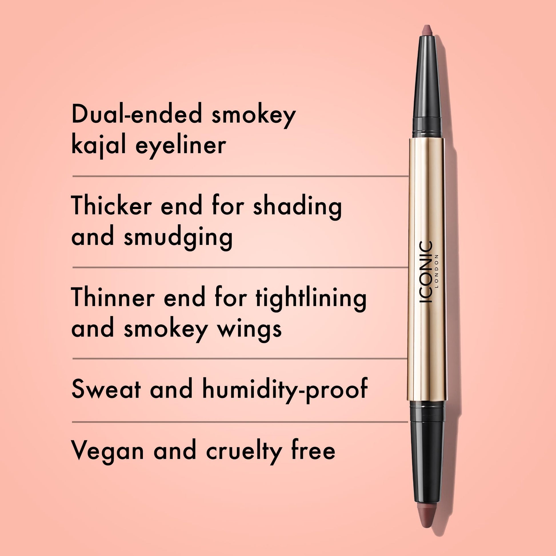 ICONIC LONDON Smokey Eye Duo Eyeliner | Creamy, Easy to Blend 2-in-1 Eyeliner Crayon, Water Resistant, Cruelty Free, Vegan Makeup (Spiced Plum) 0.027 oz - dailyvitalstore
