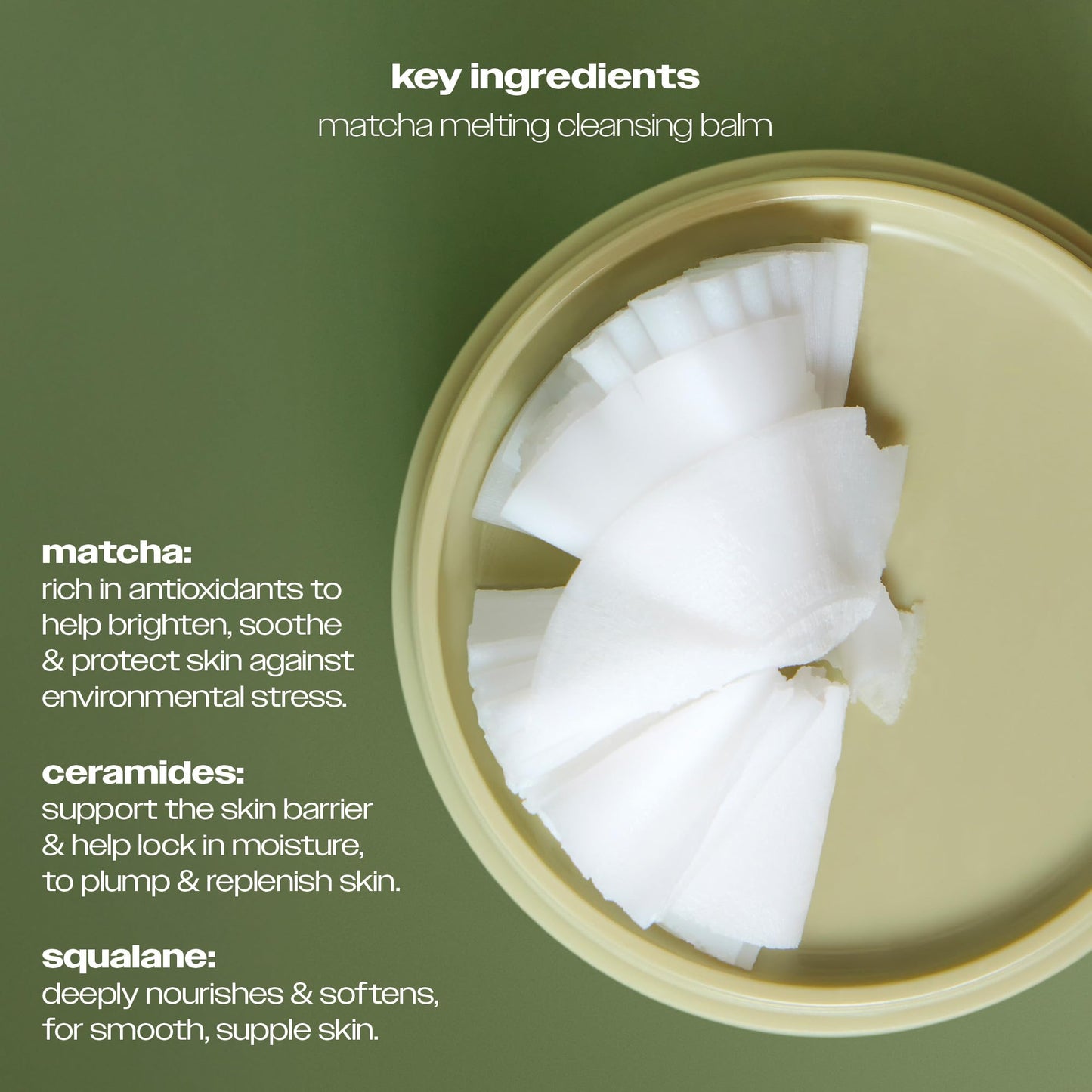 ICONIC LONDON Underglow Matcha Melting Cleansing Balm | Makeup Remover with Squalane & Ceramides for Softer, Plumper Skin | Vegan, 1.41 oz - dailyvitalstore