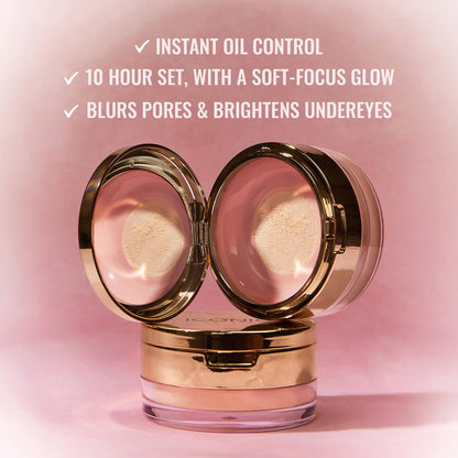 ICONIC LONDON Velvet Blur Translucent Setting Powder | Velvet Finish, Hydrating Loose Powder with Hyaluronic Acid Spheres | Cruelty-Free, Vegan Makeup - dailyvitalstore