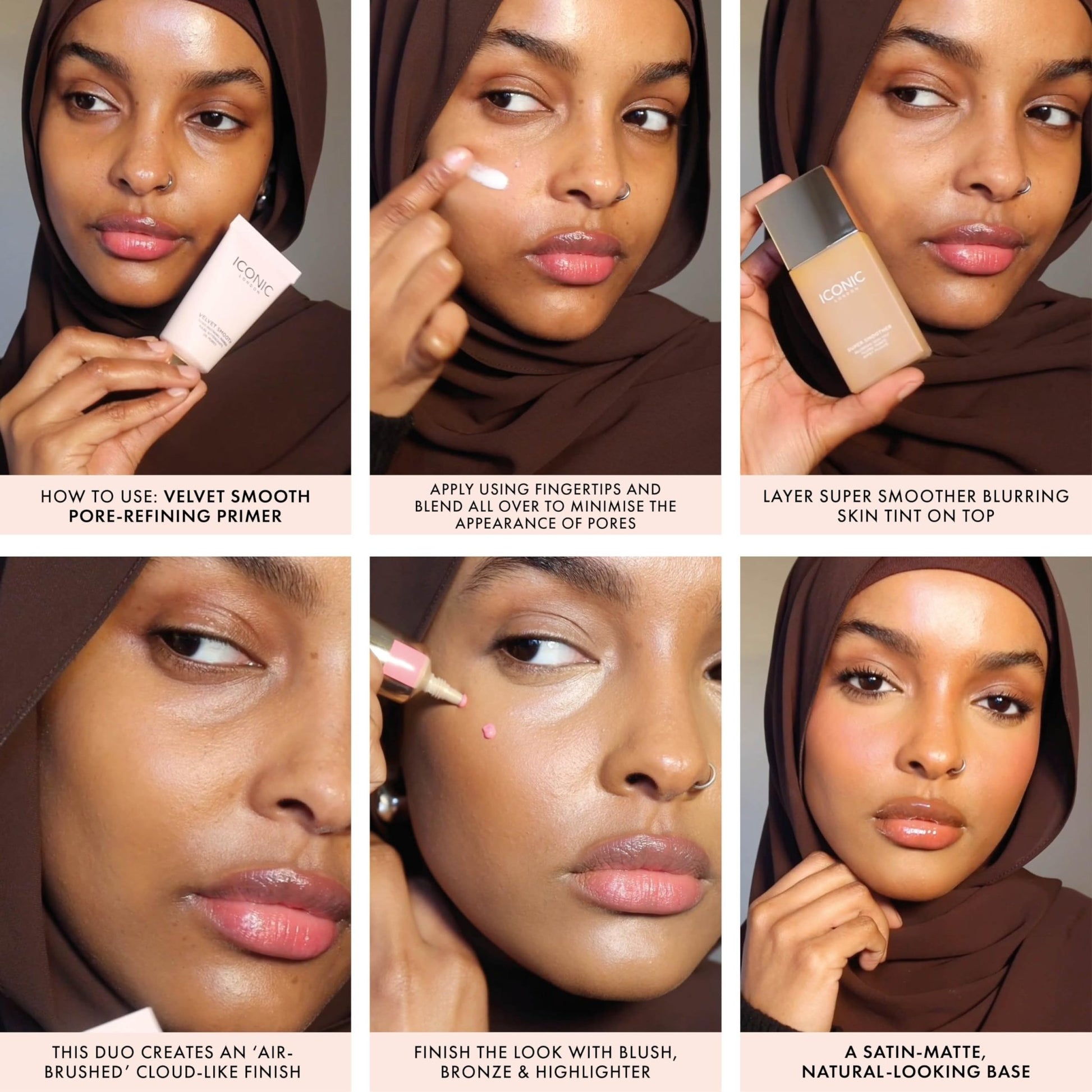 ICONIC LONDON Velvet Smooth Pore-Refining Primer | Whipped, Balmy Primer, Diffuses Pores, Cruelty-Free, Vegan Makeup, 1.01 Fl oz - dailyvitalstore