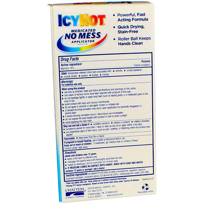 Icy Hot Medicated No Mess Applicator Max-Strength 2.5 Ounce (73ml) (6 Pack) - dailyvitalstore