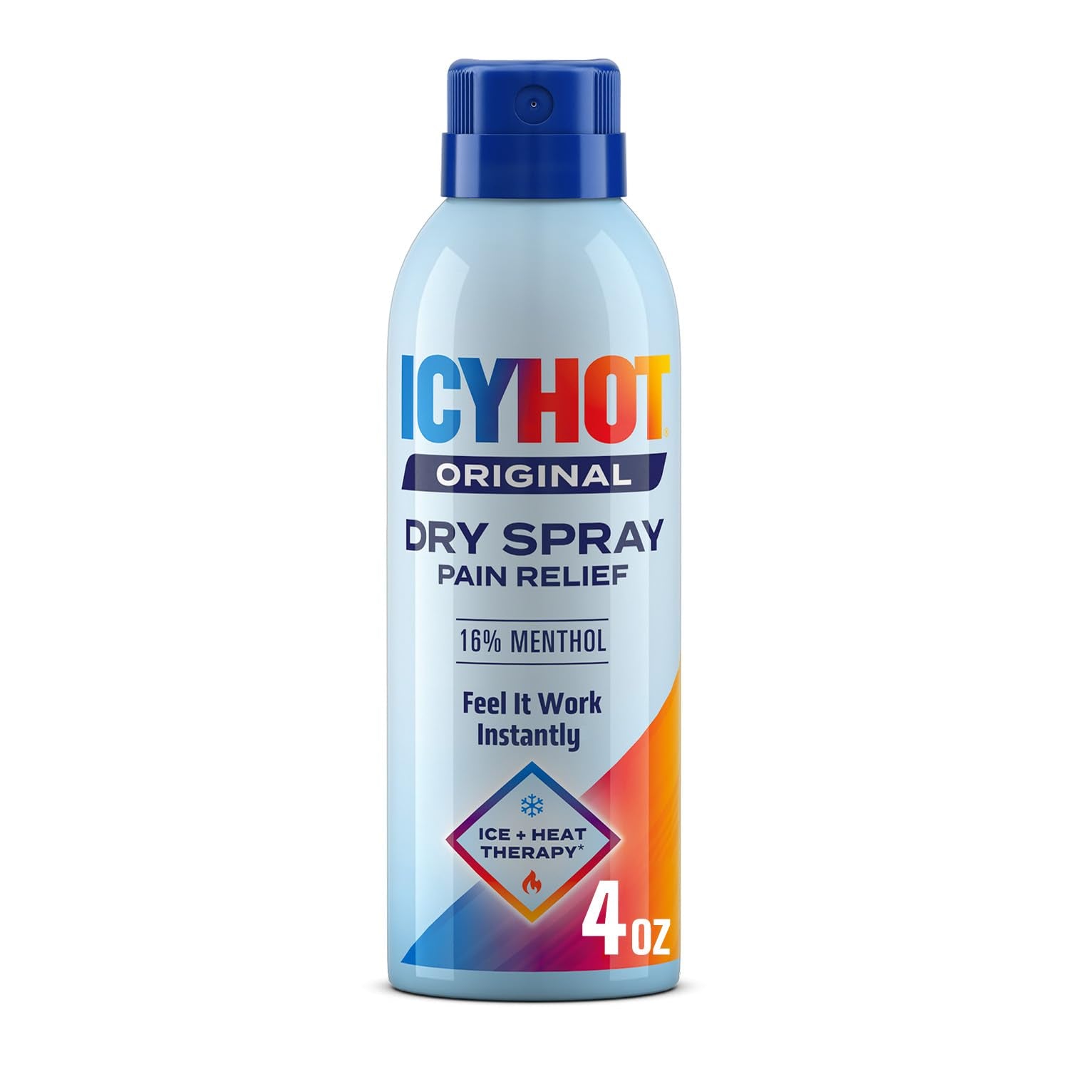Icy Hot Original Pain Relief Dry Spray, Fast-Acting, Quick-Drying Pain Relief with Max Strength Menthol 16%, Ice and Heat Contrast Therapy for Backaches, Joints, Muscle Strains and Arthritis, 4 oz - dailyvitalstore