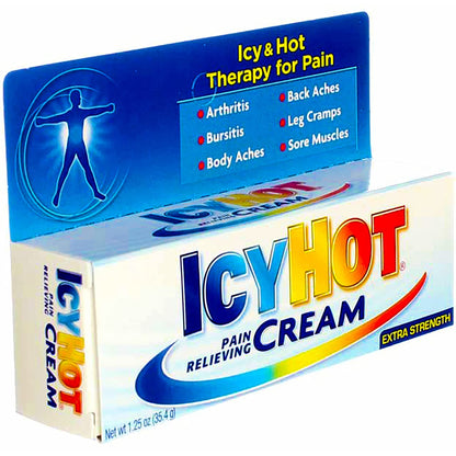 ICY Hot Pain Relieving Cream 1.25 Ounce Extra Strength (37ml) (2 Pack) - dailyvitalstore