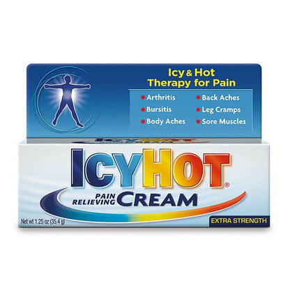 ICY Hot Pain Relieving Cream 1.25 Ounce Extra Strength (37ml) (2 Pack) - dailyvitalstore