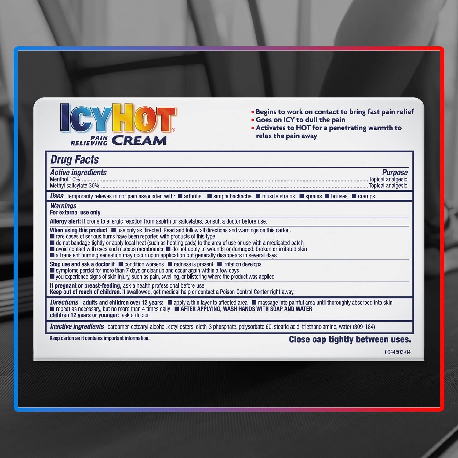 ICY HOT Pain Relieving Cream Extra Strength 3 oz ( Packs of 4) - dailyvitalstore