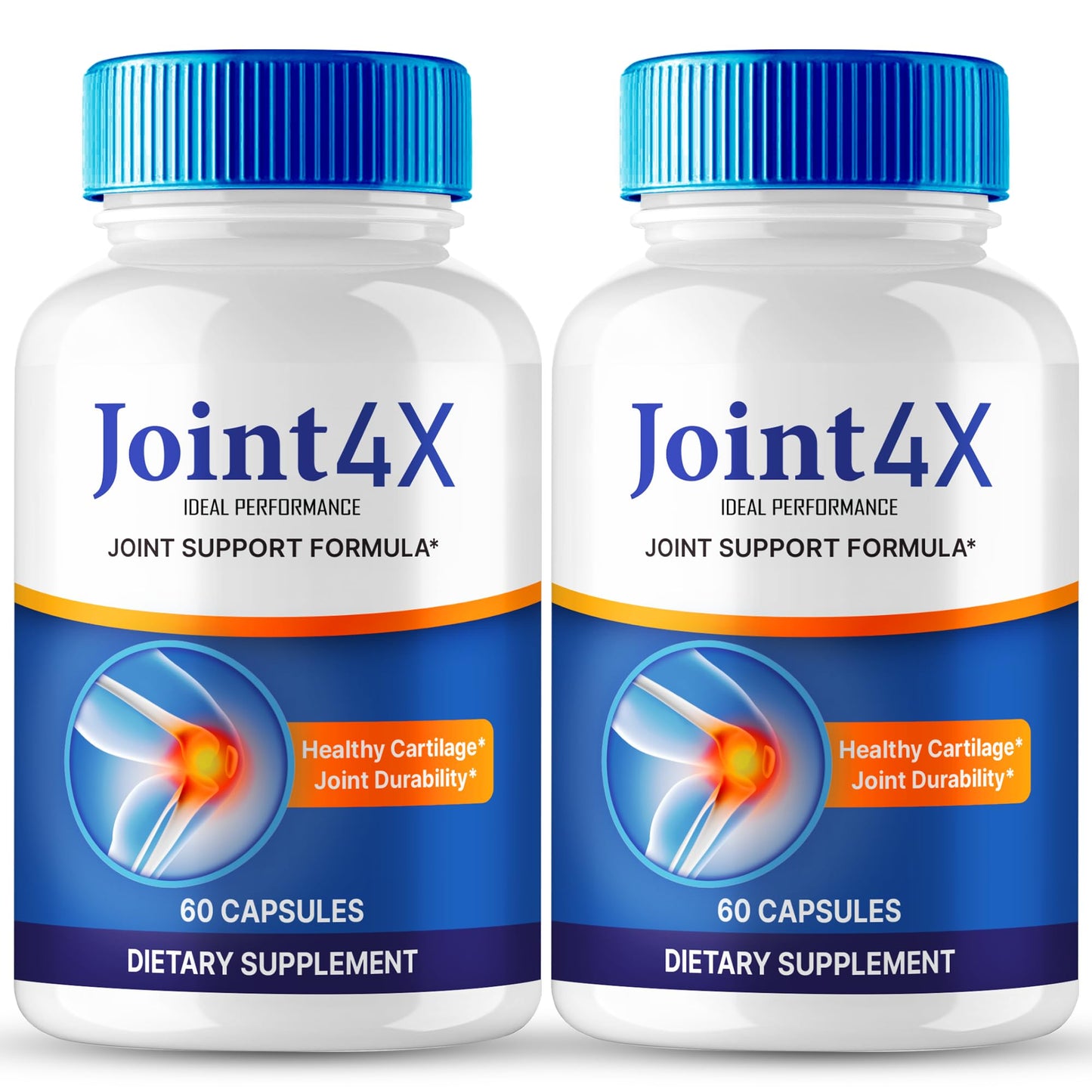 IDEAL PERFORMANCE Joint4X Joint Support Capsules, Official Joint-4X Supplement Pills, All-Natural Formula to Fortify Bones and Bolster Flexibility - Maximum Strength, Joint 4X Pills Reviews (2 Pack) - dailyvitalstore
