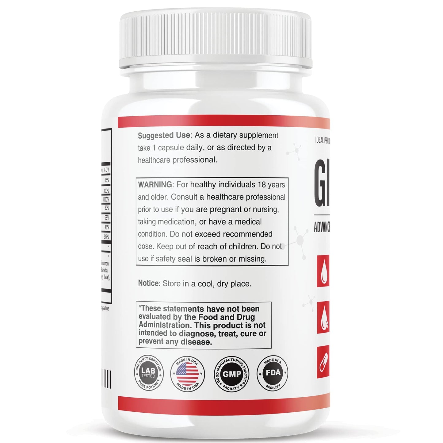 IDEAL PERFORMANCE (Official) Glucofort Formula Supplement (5 Pack) - dailyvitalstore