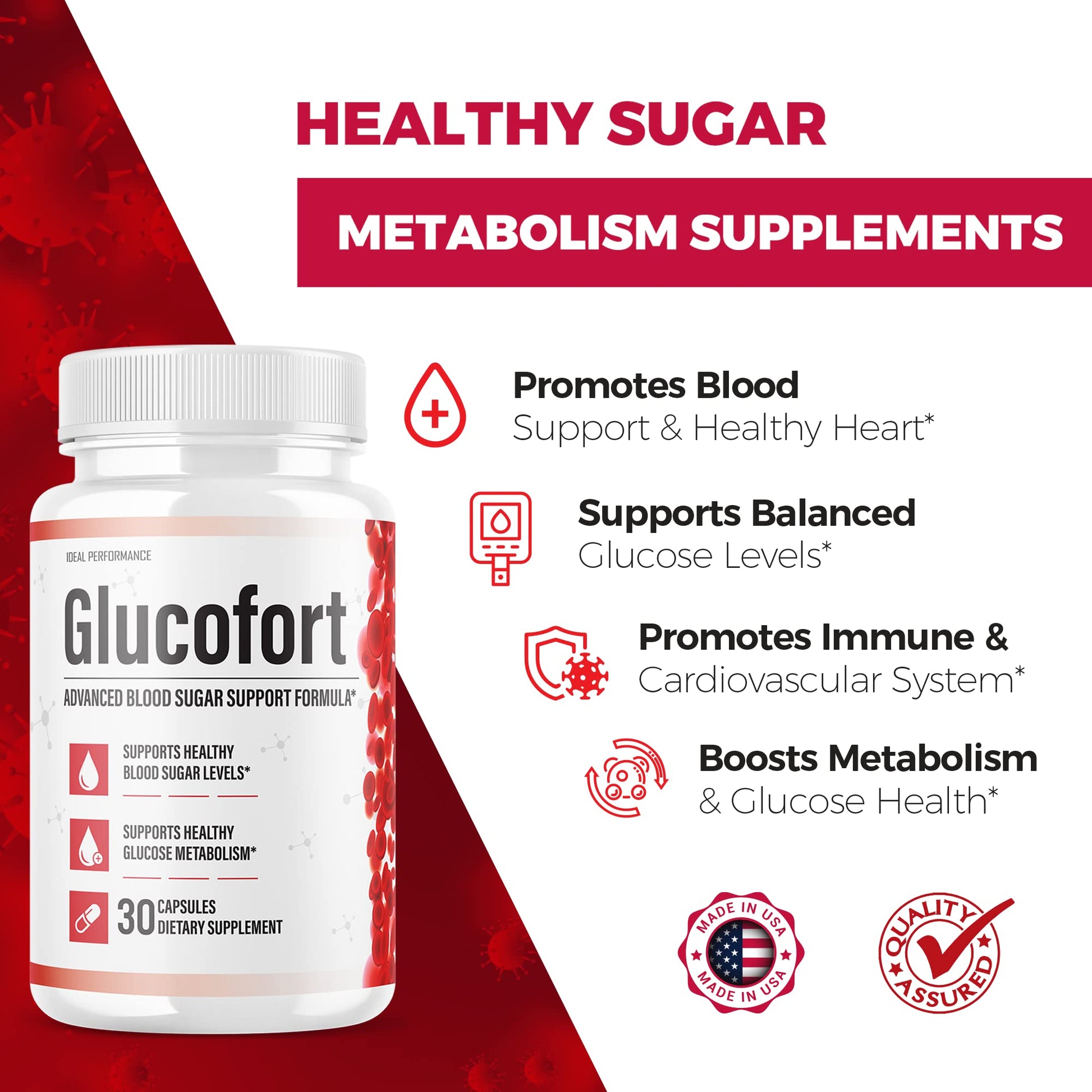 IDEAL PERFORMANCE (Official) Glucofort Supplement Support Formula (3 Pack) - dailyvitalstore