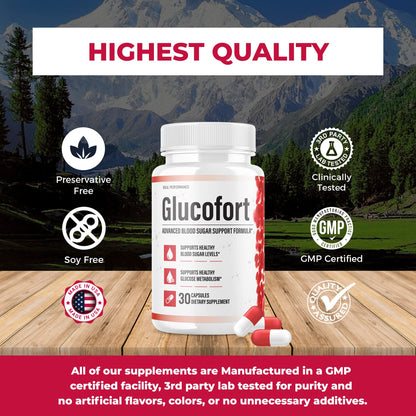 IDEAL PERFORMANCE (Official) Glucofort Supplement Support Formula (3 Pack) - dailyvitalstore