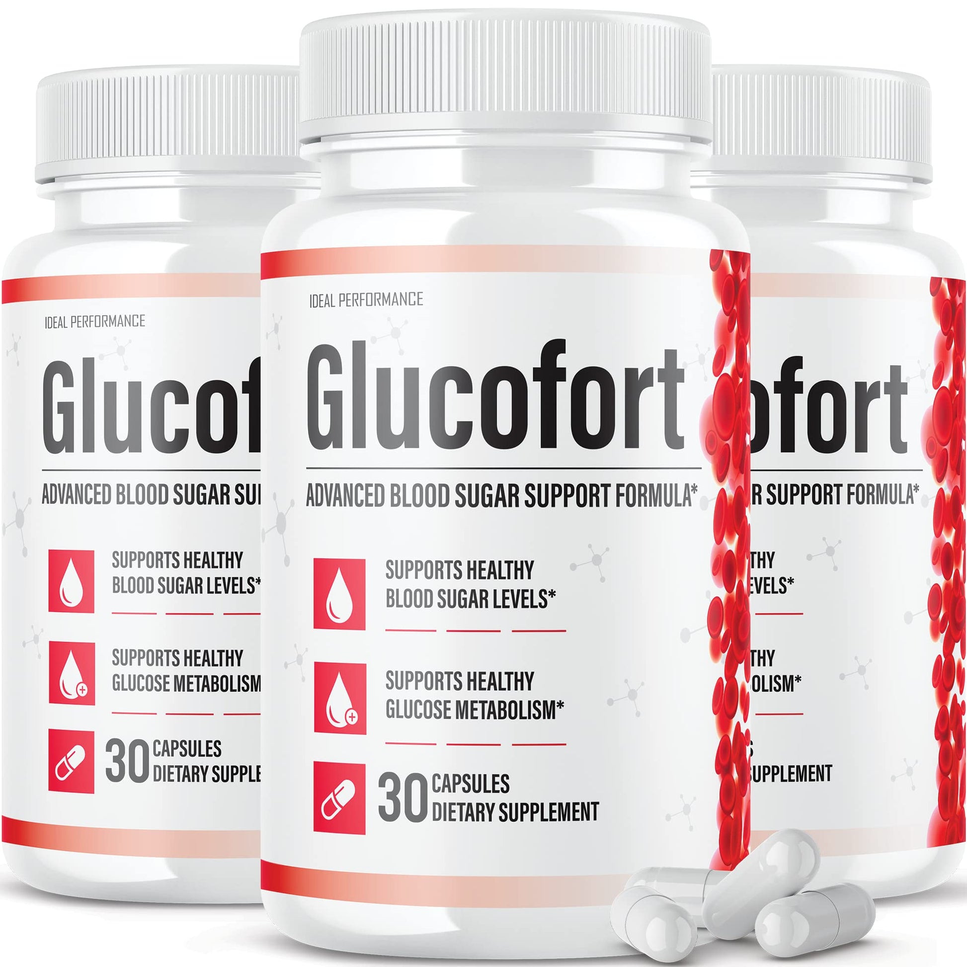 IDEAL PERFORMANCE (Official) Glucofort Supplement Support Formula (3 Pack) - dailyvitalstore