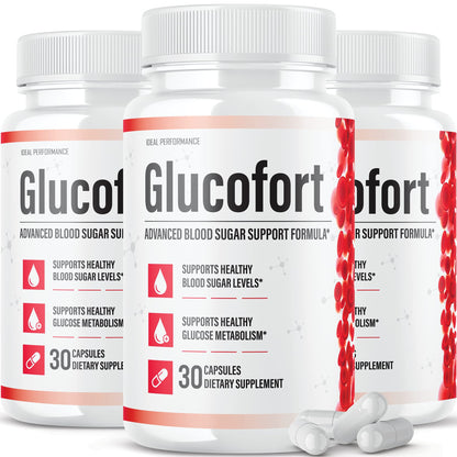 IDEAL PERFORMANCE (Official) Glucofort Supplement Support Formula (3 Pack) - dailyvitalstore