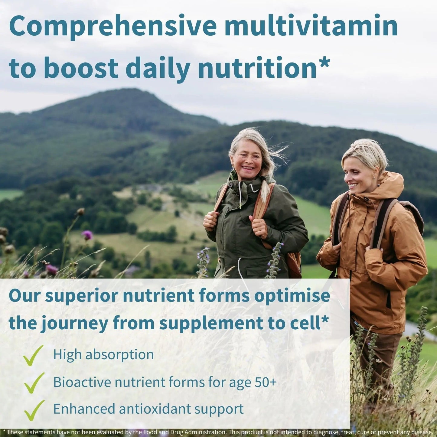 Igennus Methylated Women's 50+ Multivitamin with Calcium & Magnesium, Pure & Clean, All-Day Nutrient Delivery with High-Strength B-Vitamins - dailyvitalstore