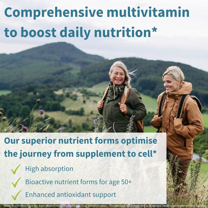 Igennus Methylated Women's 50+ Multivitamin with Calcium & Magnesium, Pure & Clean, All-Day Nutrient Delivery with High-Strength B-Vitamins - dailyvitalstore