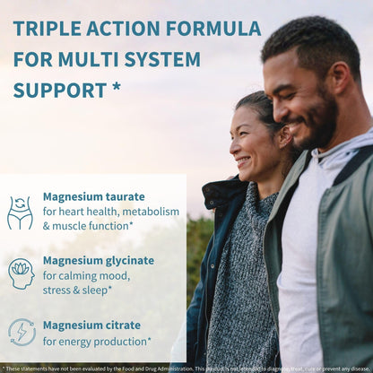 Igennus Superior Triple Magnesium Complex, Fully Reacted & Chelated Glycinate, Taurate & Citrate, Clean Label, High Bioavailability & Absorption, 60 Tablets, Vegan, Non-Buffered - dailyvitalstore