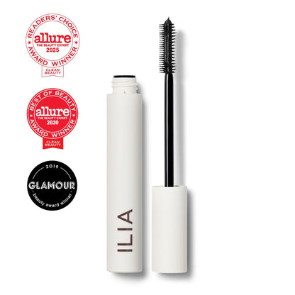 ILIA - Limitless Lash Mascara | Lightweight, Nourishing, Lengthening, Lifting | Flake + Smudge-Resistant | Non-Toxic, Cruelty-Free, Ophthalmologist-Tested, Safe For Sensitive Eyes (Soft Black) - dailyvitalstore