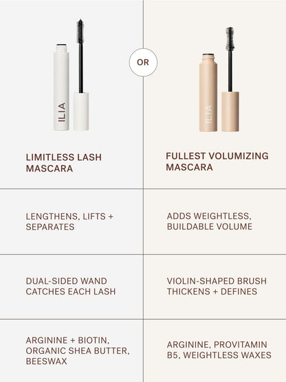 ILIA - Limitless Lash Mascara | Lightweight, Nourishing, Lengthening, Lifting | Flake + Smudge-Resistant | Non-Toxic, Cruelty-Free, Ophthalmologist-Tested, Safe For Sensitive Eyes (Soft Black) - dailyvitalstore