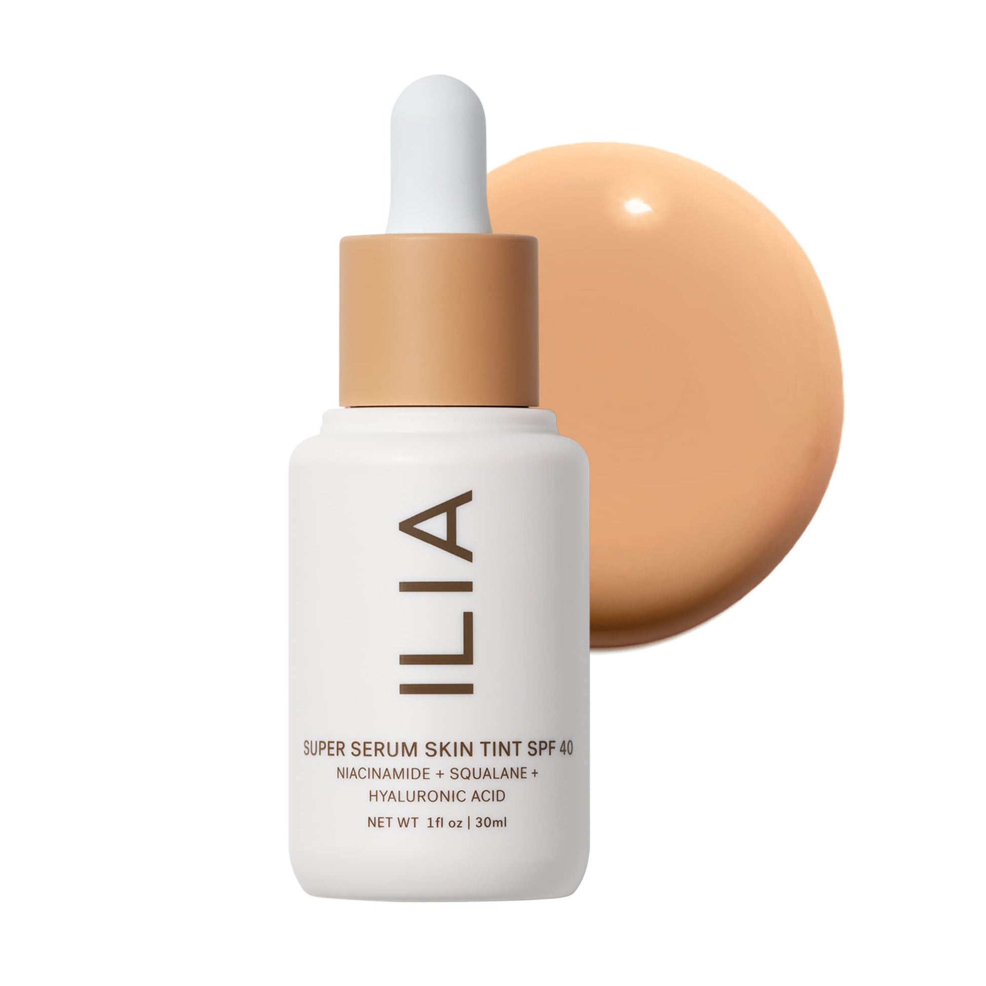ILIA - Super Serum Skin Tint SPF 40 | Non-Comedogenic, Vegan, Lightweight to Help Against Blue Light, + Pollution while Hydrating, Smoothing, + Refining (Paloma ST9, 1 fl oz | 30 ml) - dailyvitalstore