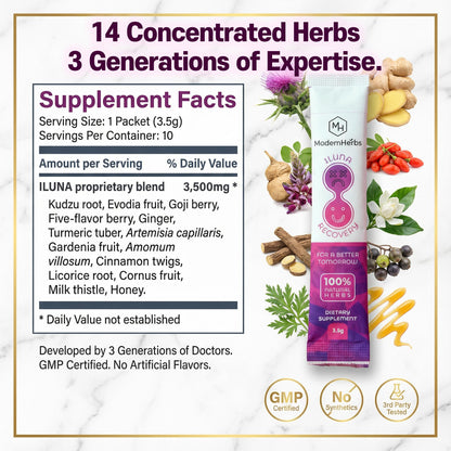 ILUNA Herbal Wellness Supplement - 50 Count - Traditional Korean Botanical Blend with Milk Thistle - Concentrated Herbal Pebbles for Daily Vitality and Balance - dailyvitalstore