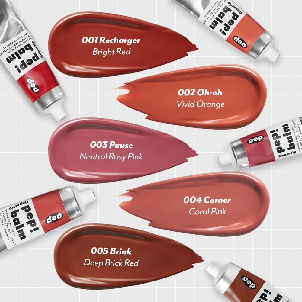 I'M MEME Lip and Cheek Tint - PepBalm 001 Recharger | Wtih Shea Butter, Gift, Liquid Blush, Travel-Friendly, Highly Pigmented, Non-Drying, Sheer Balm Gross Tint, 0.52 Oz - dailyvitalstore