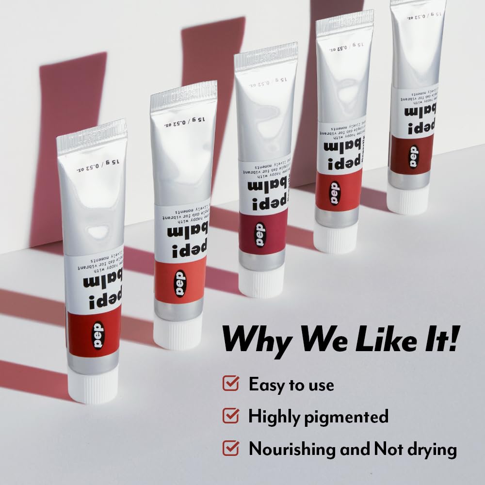 I'M MEME Lip and Cheek Tint - PepBalm 001 Recharger | Wtih Shea Butter, Gift, Liquid Blush, Travel-Friendly, Highly Pigmented, Non-Drying, Sheer Balm Gross Tint, 0.52 Oz - dailyvitalstore