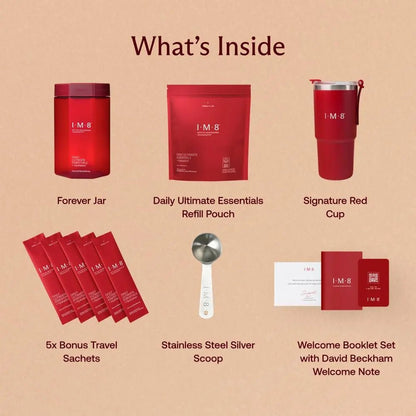 IM8 Daily Ultimate Essentials All-in-One Multivitamin Supplement (30 Servings, Starter Kit - Scoop + Tumbler Included) - dailyvitalstore