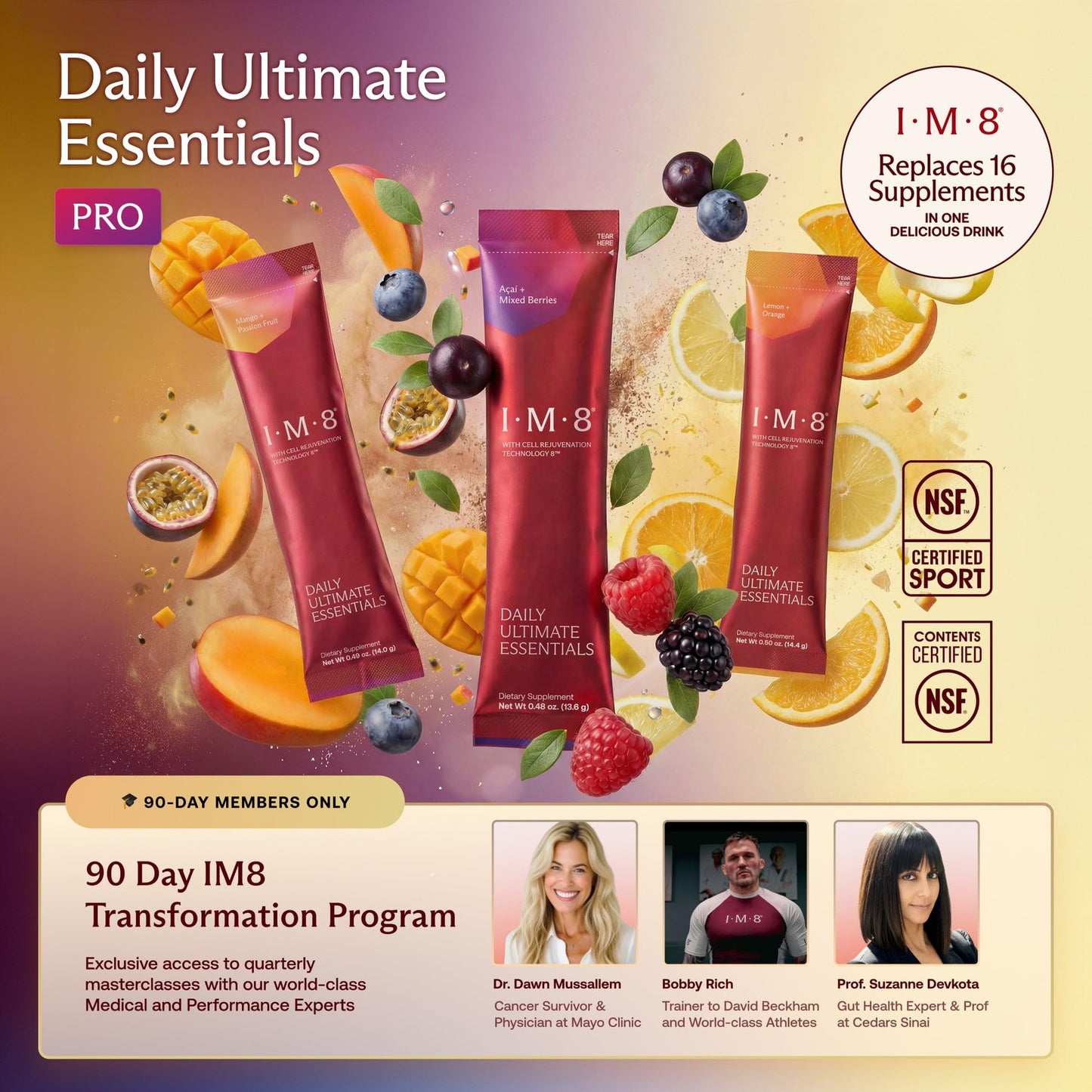 IM8 Daily Ultimate Essentials All-in-One Multivitamin Supplement, 92 Nutrient Rich Ingredients CoQ10, Probiotics, Vitamins, Greens - dailyvitalstore