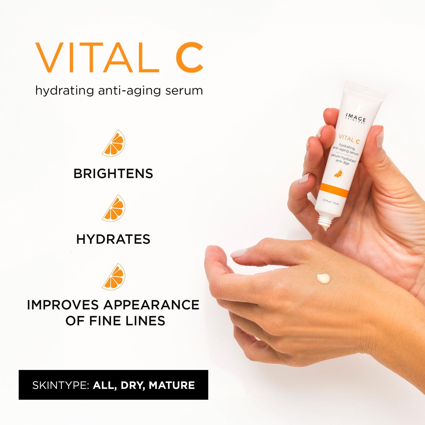 IMAGE Skincare, VITAL C Hydrating Anti-Aging Serum, with Potent Vitamin C to Brighten, Tone and Smooth Appearance of Wrinkles, Sample Size 0.5 fl oz - dailyvitalstore