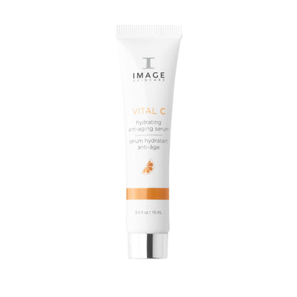 IMAGE Skincare, VITAL C Hydrating Anti-Aging Serum, with Potent Vitamin C to Brighten, Tone and Smooth Appearance of Wrinkles, Sample Size 0.5 fl oz - dailyvitalstore