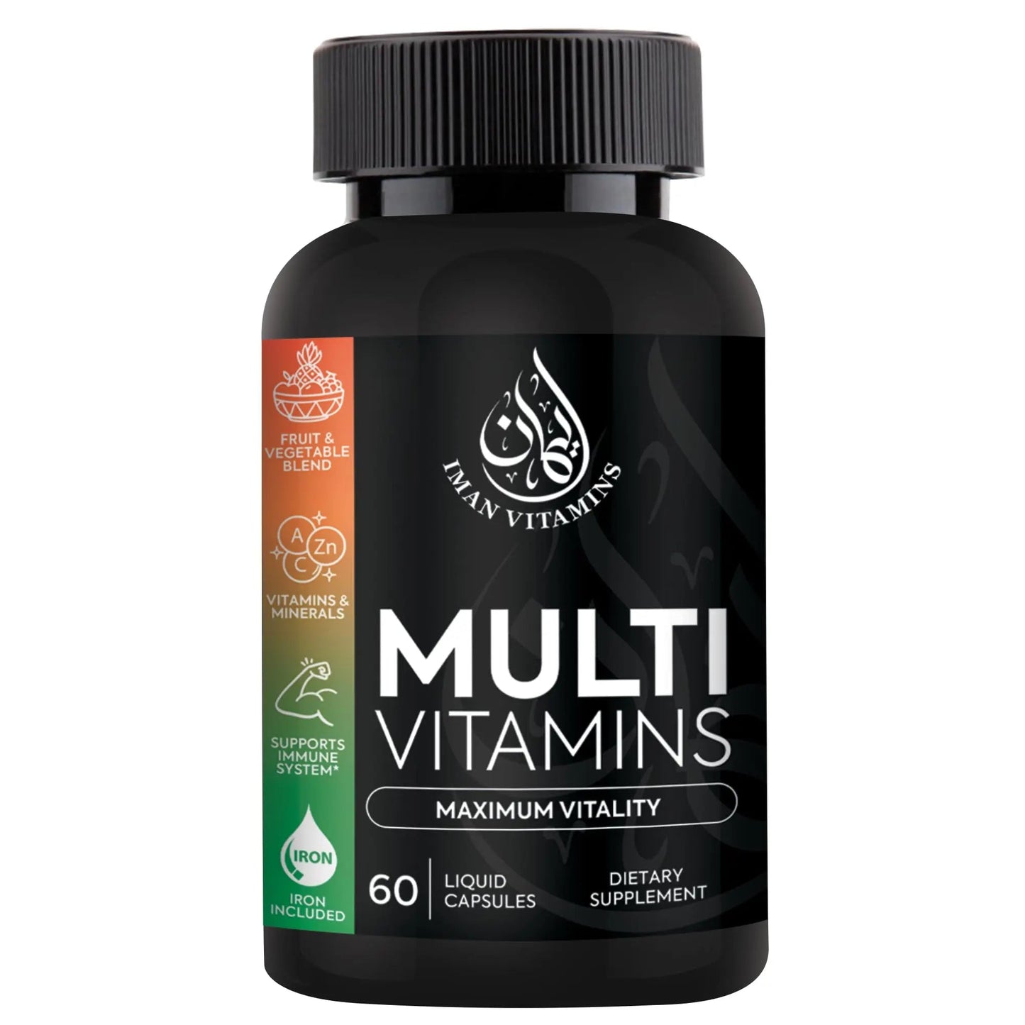 Iman Vitamins Halal Complete Multivitamin Capsules for Adults Men & Women | 42 Fruit & Vegetable Blend - dailyvitalstore