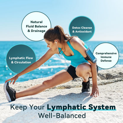 iMATCHME Lymphatic Drainage Supplements for Lymph System Support, Detox & Cleanse, Liver Health,Fluid Balance, Immune Support, Natural Herbal Blends with Echinacea, Liposomal Glutathione, 60 Capsules - dailyvitalstore