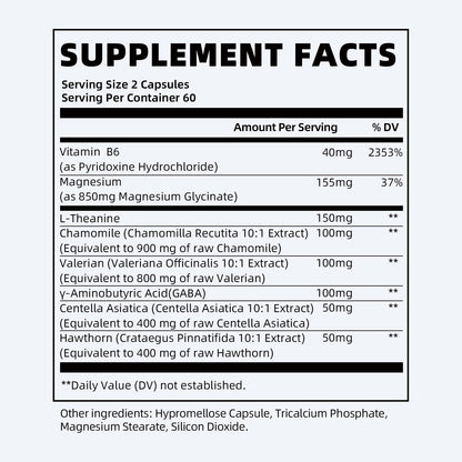 iMATCHME Magnesium Glycinate 850mg Capsules with L-Theanine, Chamomile & GABA for Sleep, Calmness, Muscle, Bone Health & Immune Support, Magnesium for Women and Men, Vegan, High-Absorption, 120 Count - dailyvitalstore