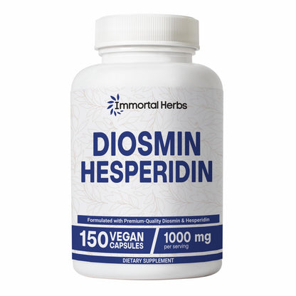 Immortal Herbs Diosmin Hesperidin 1000mg Complex, 150 Capsules, Citrus Bioflavonoids Rich Fruit Extract, 100% Vegetarian, Non-GMO & Gluten Free Diosmin Supplement with Max Strength - dailyvitalstore