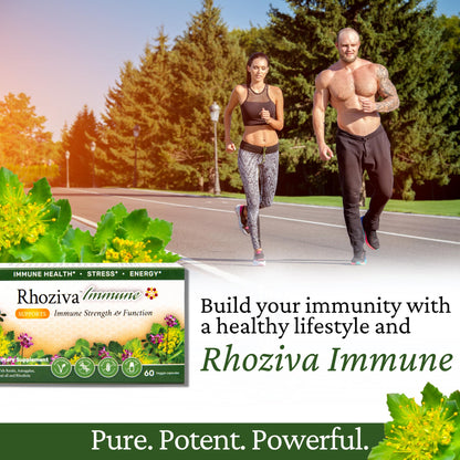 Immune Support, Energy Booster with Vitamin C, D3 and Zinc Supplement, Rhodiola Rosea, Reishi Mushroom Extract, Astragalus, Overall Wellness and Daily Habit - 60 Capsules - dailyvitalstore