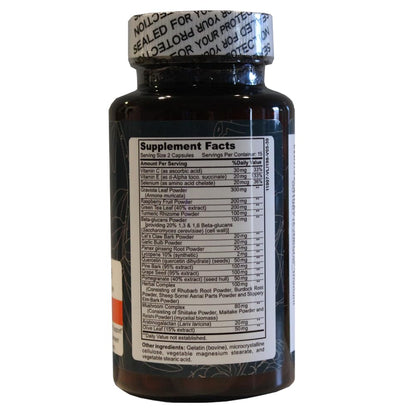 Immuni - Immune Support - Vitamin Supplement for Cold & Flu Relief - Natural Immunity System Booster - Vitamin C & E, Rasberry Fruit Powder, Green Tea Leaf, Olive leaf, and more - 30 Capsules - dailyvitalstore