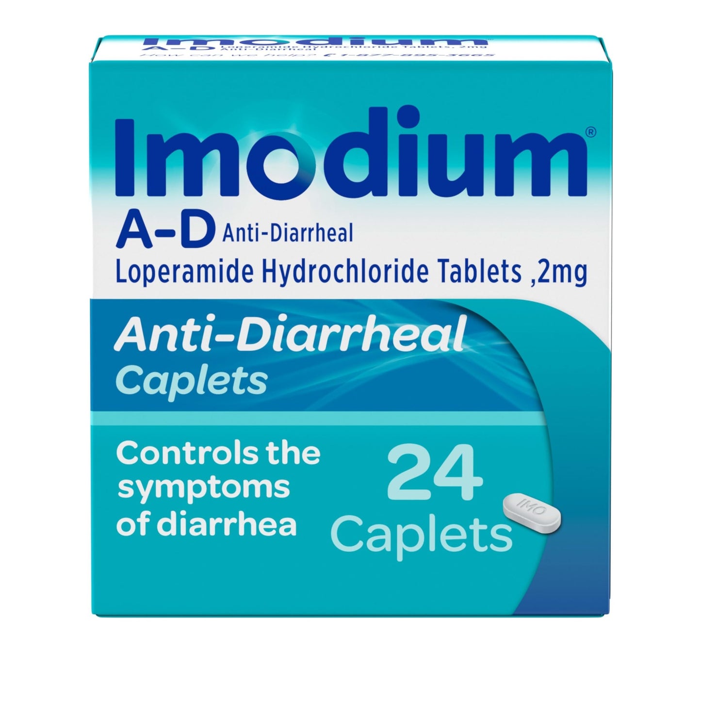 Imodium A-D Diarrhea Relief Caplets with Loperamide HCl, Anti-Diarrheal Medicine to Help Control Symptoms of Diarrhea Due to Acute, Traveler's Diarrhea, HSA/FSA Eligible, 24 ct - dailyvitalstore
