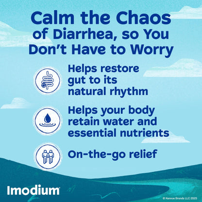 Imodium A-D Diarrhea Relief Caplets with Loperamide HCl, Anti-Diarrheal Medicine to Help Control Symptoms of Diarrhea Due to Acute, Traveler's Diarrhea, HSA/FSA Eligible, 24 ct - dailyvitalstore