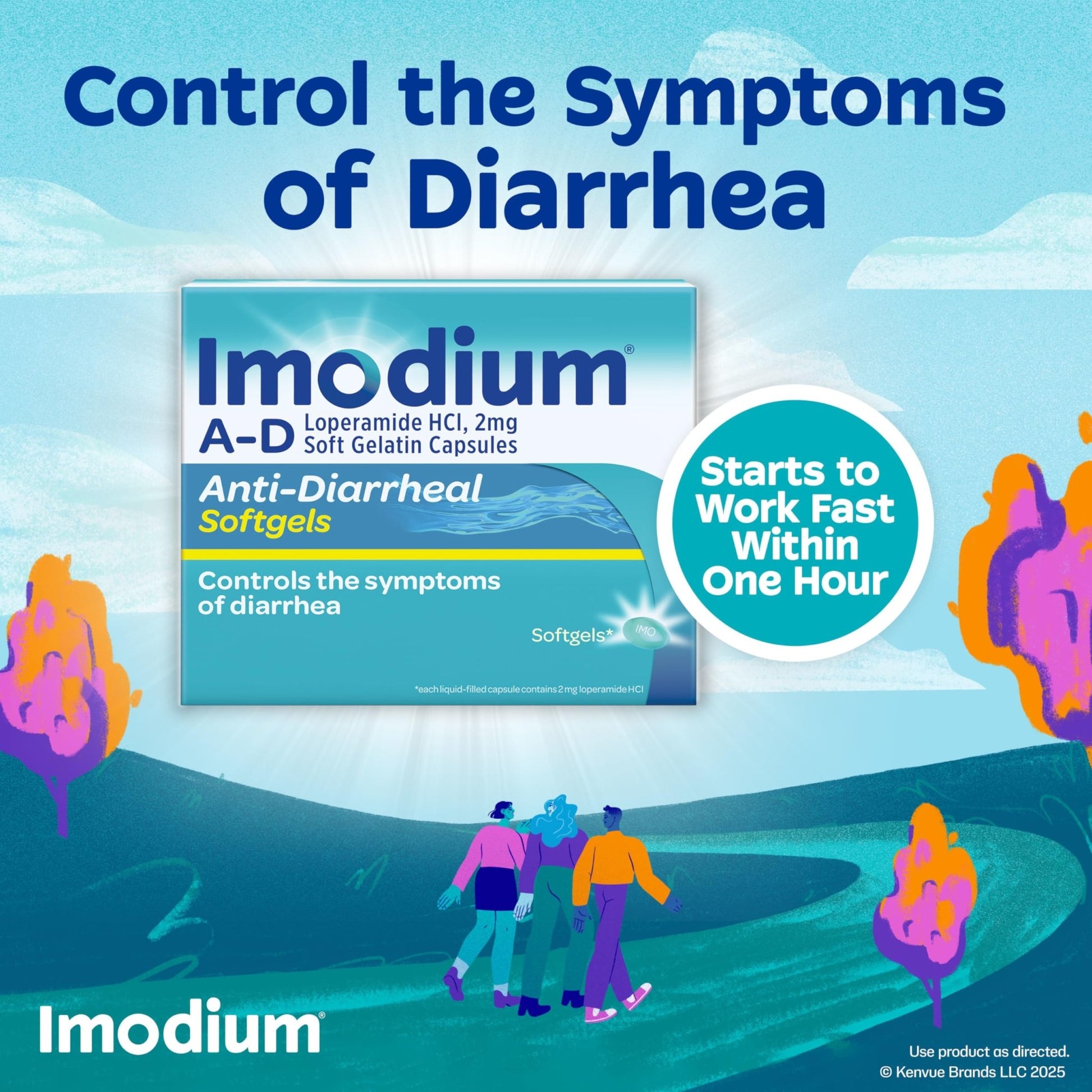 Imodium A-D Fast-Acting Anti-Diarrheal Softgels, Loperamide HCl 2 mg, Travel Essential Diarrhea Relief Medicine for Adults, 24 Count, Anti Diarrhea Pills,Easy to Swallow, for Ages 12+ - dailyvitalstore