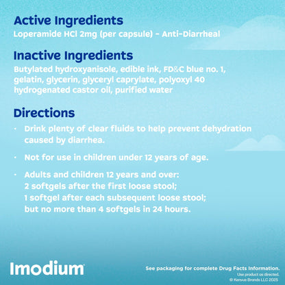 Imodium A-D Fast-Acting Anti-Diarrheal Softgels, Loperamide HCl 2 mg, Travel Essential Diarrhea Relief Medicine for Adults, 24 Count, Anti Diarrhea Pills,Easy to Swallow, for Ages 12+ - dailyvitalstore