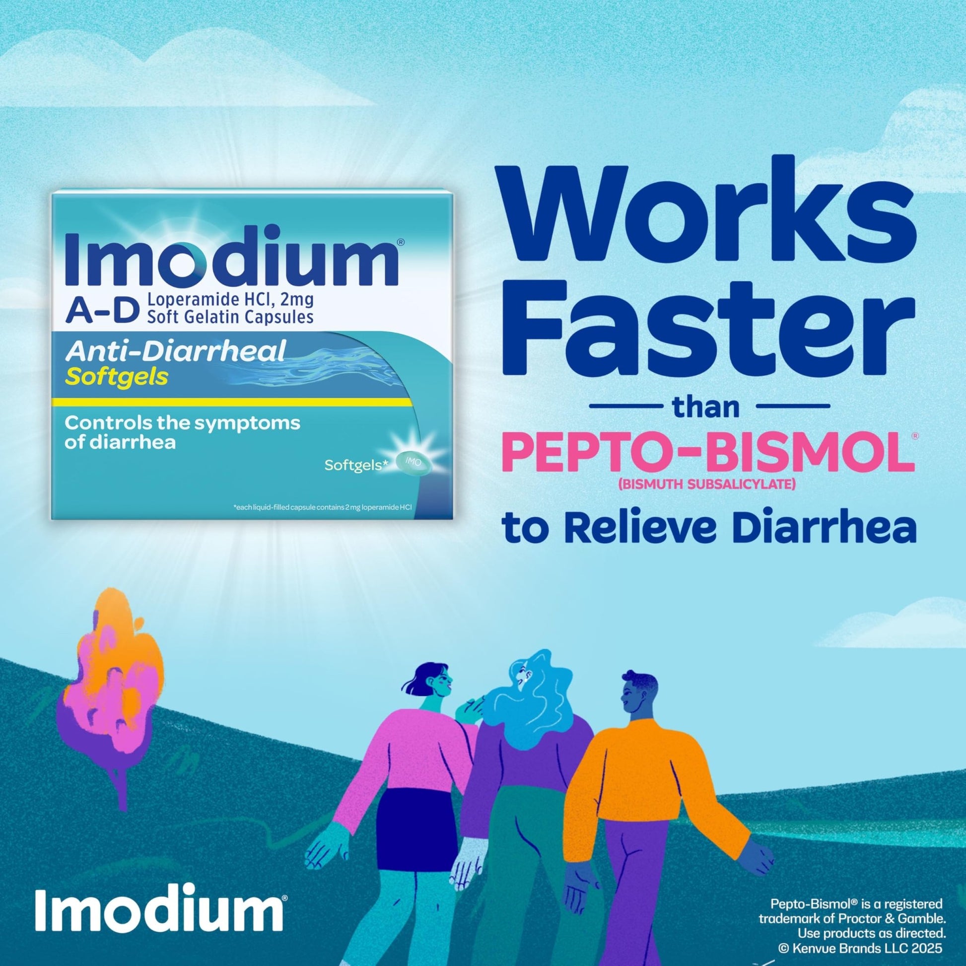 Imodium A-D Fast-Acting Anti-Diarrheal Softgels, Loperamide HCl 2 mg, Travel Essential Diarrhea Relief Medicine for Adults, 24 Count, Anti Diarrhea Pills,Easy to Swallow, for Ages 12+ - dailyvitalstore