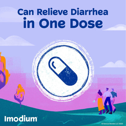 Imodium Multi-Symptom Relief Caplets, Loperamide Hydrochloride & Simethicone Anti-Diarrheal Medicine for the Relief of Diarrhea, Gas, Bloating, Cramps & Pressure, 18 ct - dailyvitalstore