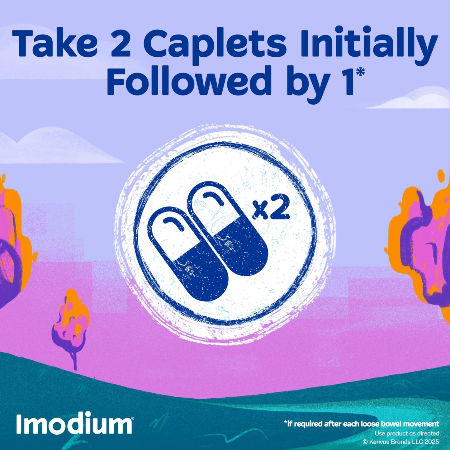 Imodium Multi-Symptom Relief Caplets, Loperamide Hydrochloride & Simethicone Anti-Diarrheal Medicine for the Relief of Diarrhea, Gas, Bloating, Cramps & Pressure, 18 ct - dailyvitalstore