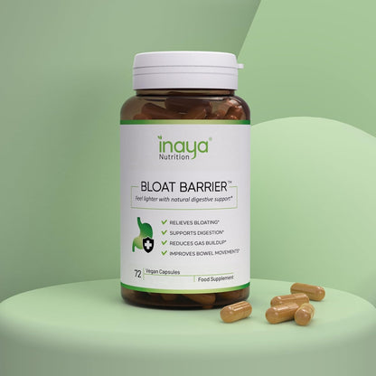 Inaya Nutrition BloatBarrier 72 Capsules - Natural Digestion and Bloating Supplement for Stomach Bloating Relief, Gas Reduction, and Improved Bowel Movements - dailyvitalstore