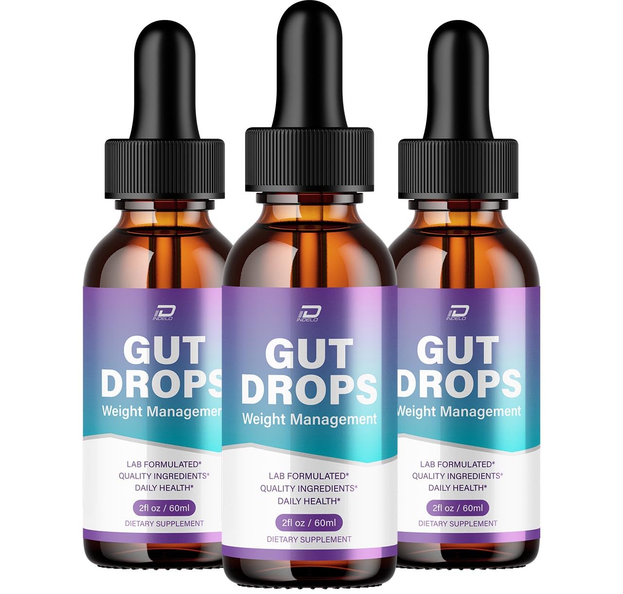 Indelo Gut Drops Healthy Formula – GutDrops All Natural Healthy Levels - Extra Strength Liquid, Reviews (3 Pack – 3 Month Supply) - dailyvitalstore