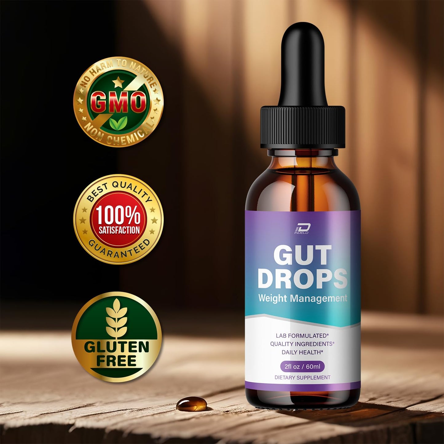 Indelo Gut Drops Healthy Formula – GutDrops All Natural Healthy Levels - Extra Strength Liquid, Reviews (3 Pack – 3 Month Supply) - dailyvitalstore