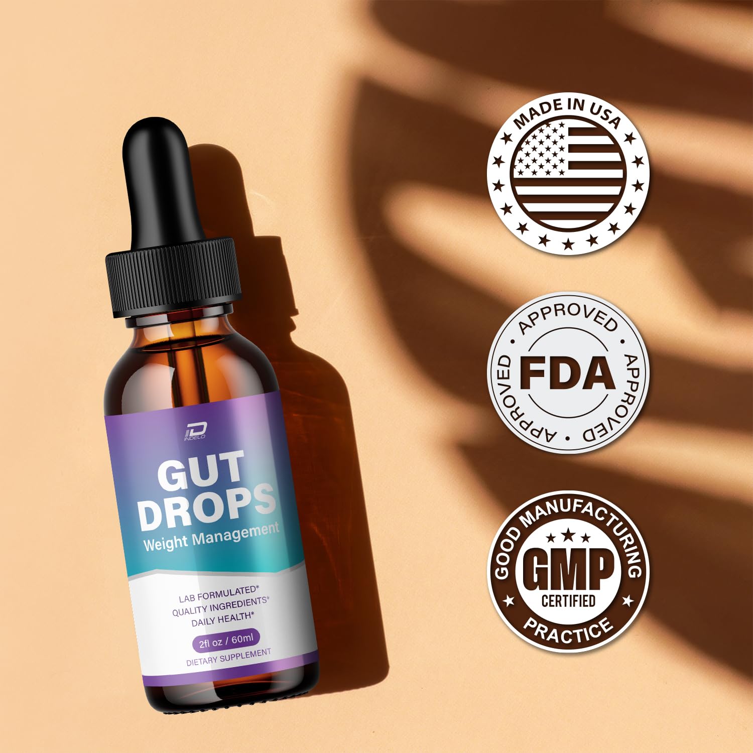 Indelo Gut Drops Healthy Formula – GutDrops All Natural Healthy Levels - Extra Strength Liquid, Reviews (3 Pack – 3 Month Supply) - dailyvitalstore