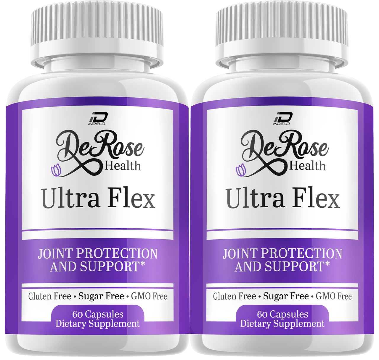 Indelo Ultra Flex Derose Health Capsules, Joint Support Supplement, Ultra Flex Natural Joint Health Formula, Derose Health Pills for Joint Wellness Mobility, UltraFlex Reviews (2 Pack - 120 Capsules) - dailyvitalstore